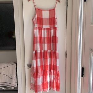 Lou and Grey gingham maxi dress (M)
